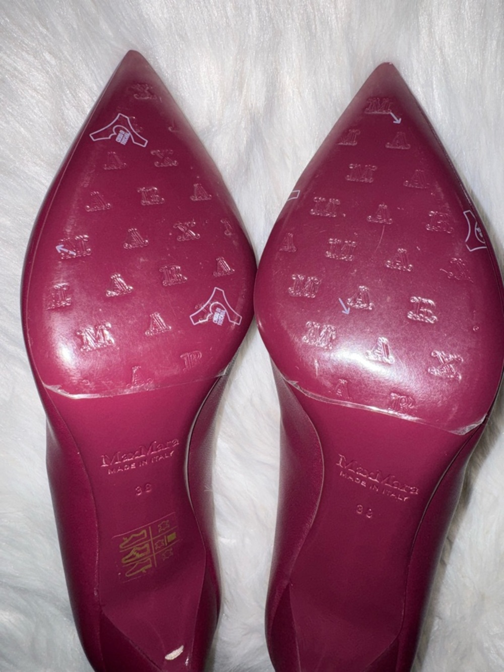 🆕 MaxMara Phyllis Heels - Bouganville (burgundy)- 38 - Picture 13 of 15